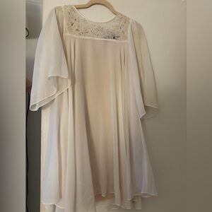 H&M Cream Dress with Beaded Detail